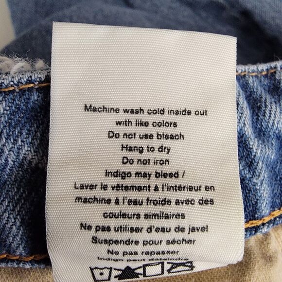 Rag & Bone Womens Rosa Mid Rise Walking Shorts Cut-off Denim Size 31 Button Fly - Picture 12 of 13